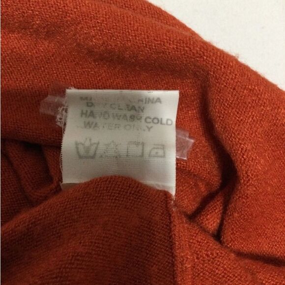 Olivaceous Sweater Women’s Size Medium Burnt Orange Long Sleeve Zipper Back - Picture 5 of 10